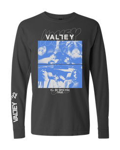 2022 I'll be with you tour photo long sleeve black tee front Valley