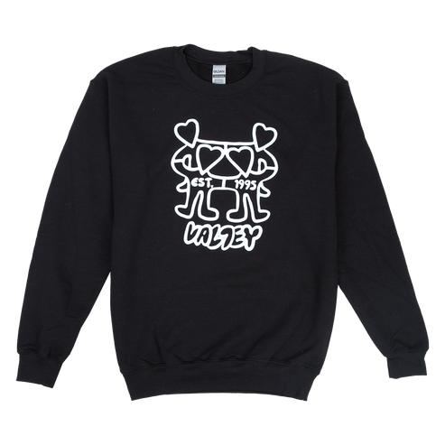 Heart circle black crewneck Valley