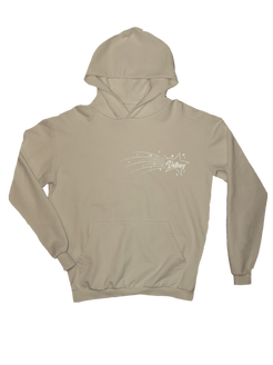 Shooting star champagne tan hoodie front Valley